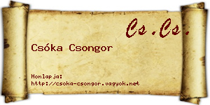 Csóka Csongor névjegykártya