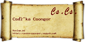 Csóka Csongor névjegykártya