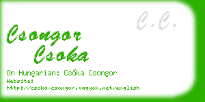 csongor csoka business card